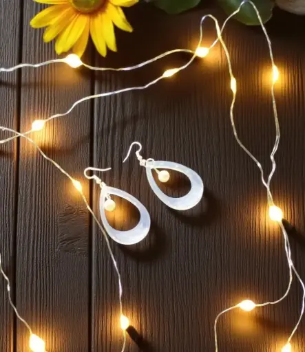 Crystalline White Earrings