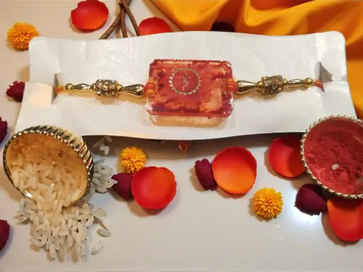 GaneshJi Fancy Rakhi Red